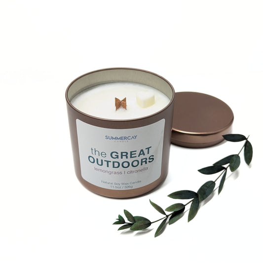 the Great Outdoors Wood Wick Candle