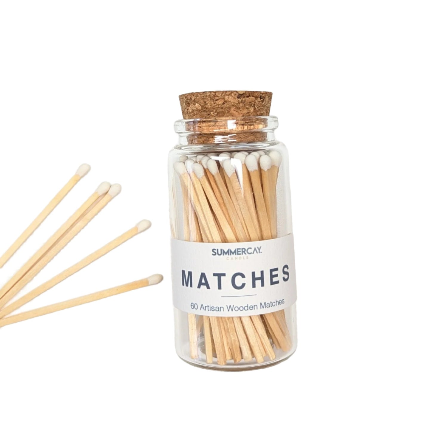 Chic Artisan Matches in Glass Bottle, Home Decor, SummerCay