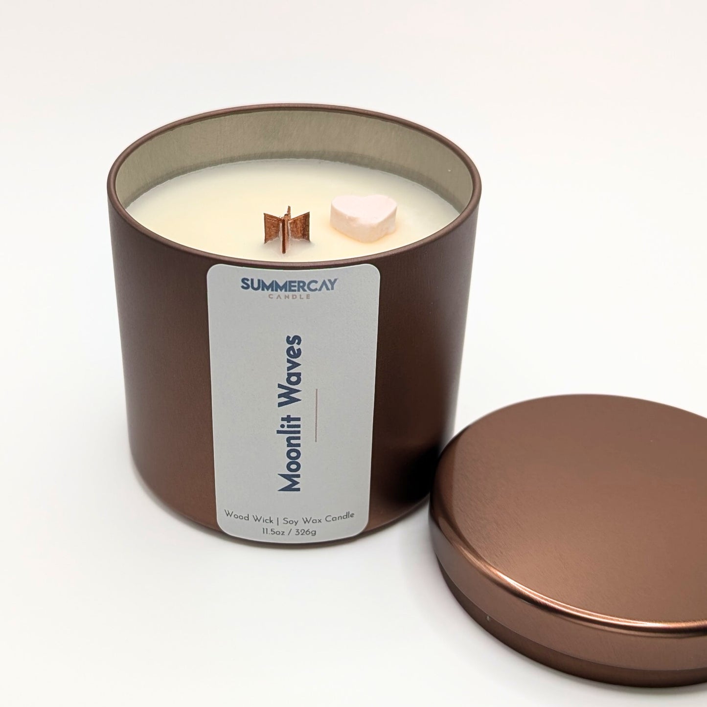 Moonlit Waves Soy Wax Candle, Airy, Unisex Scent, SummerCay