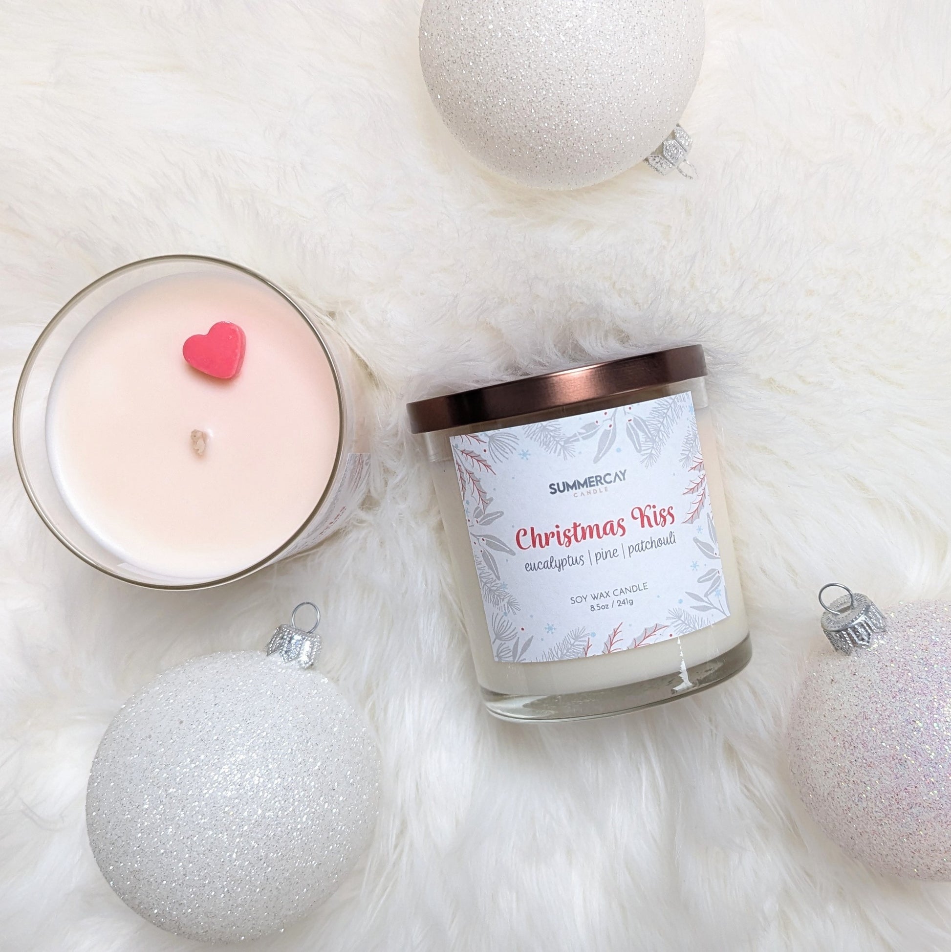 Christmas Kiss Candle, Festive Woodsy Scent, SummerCay