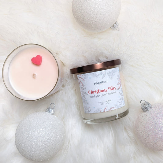 Christmas Kiss Candle, Festive Woodsy Scent, SummerCay