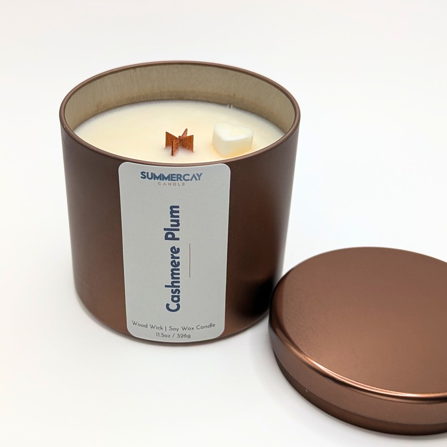 Cashmere Plum Wood Wick Candle