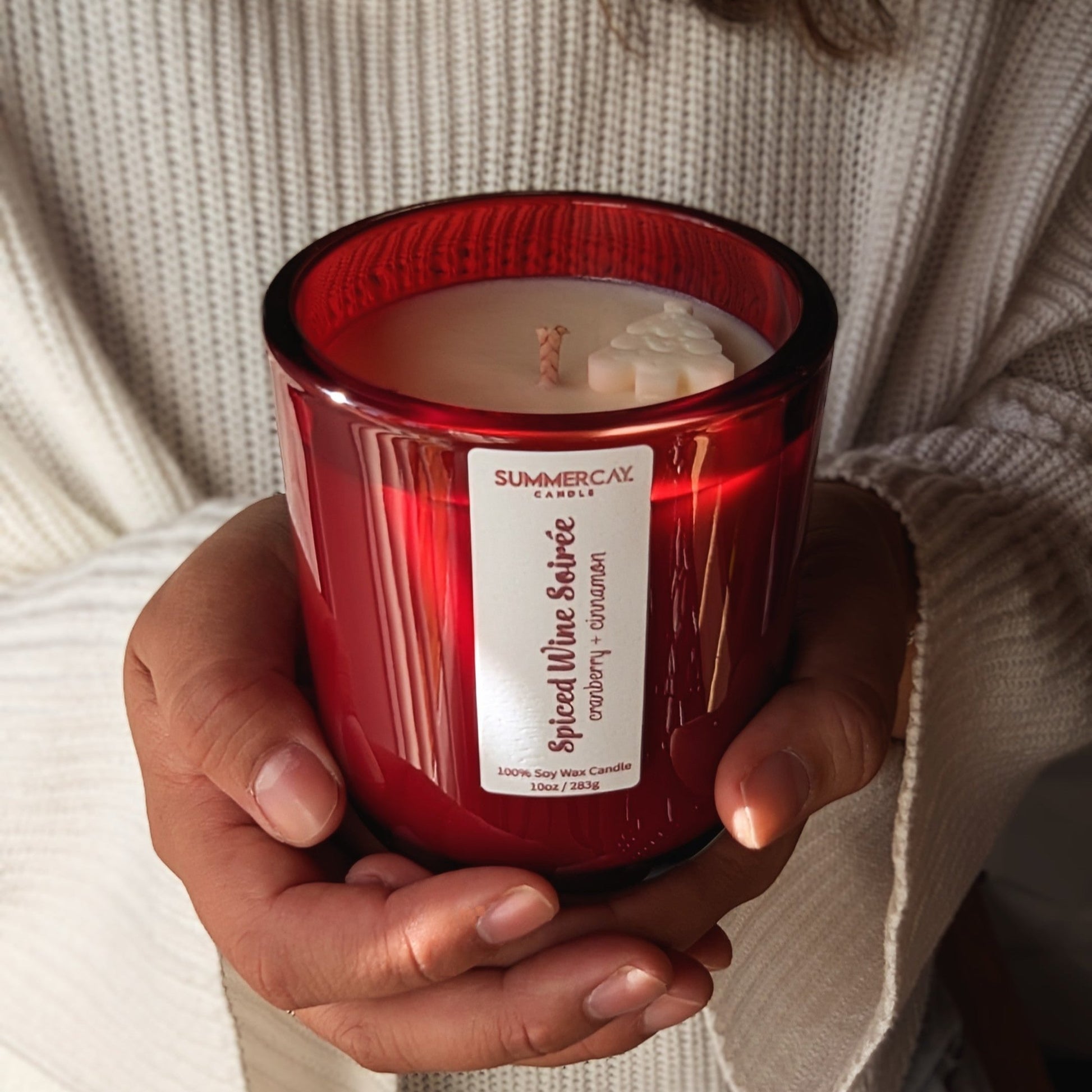 Spiced Wine Soirée Candle, Festive Holiday Scent, SummerCay