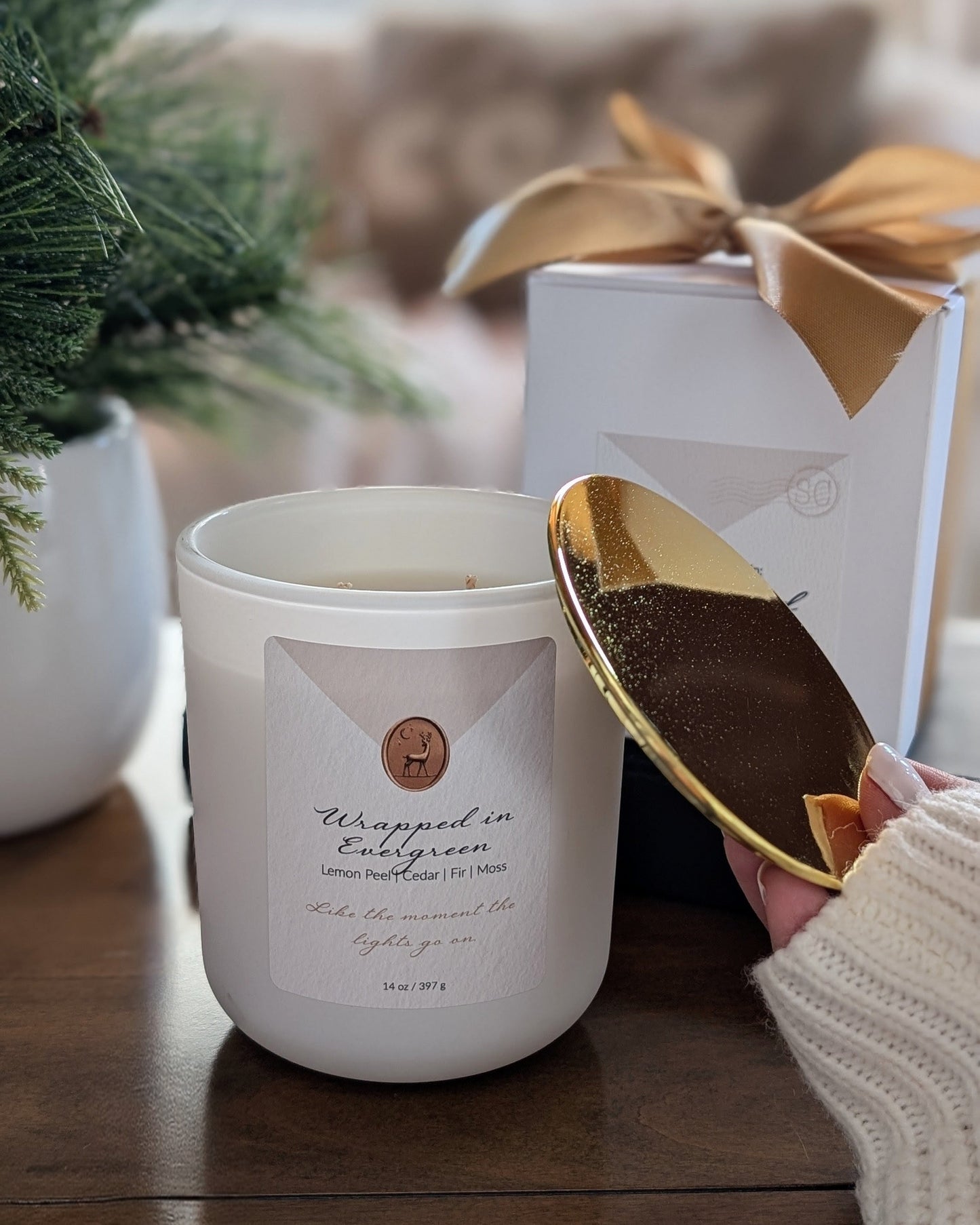 Wrapped in Evergreen 14oz Candle