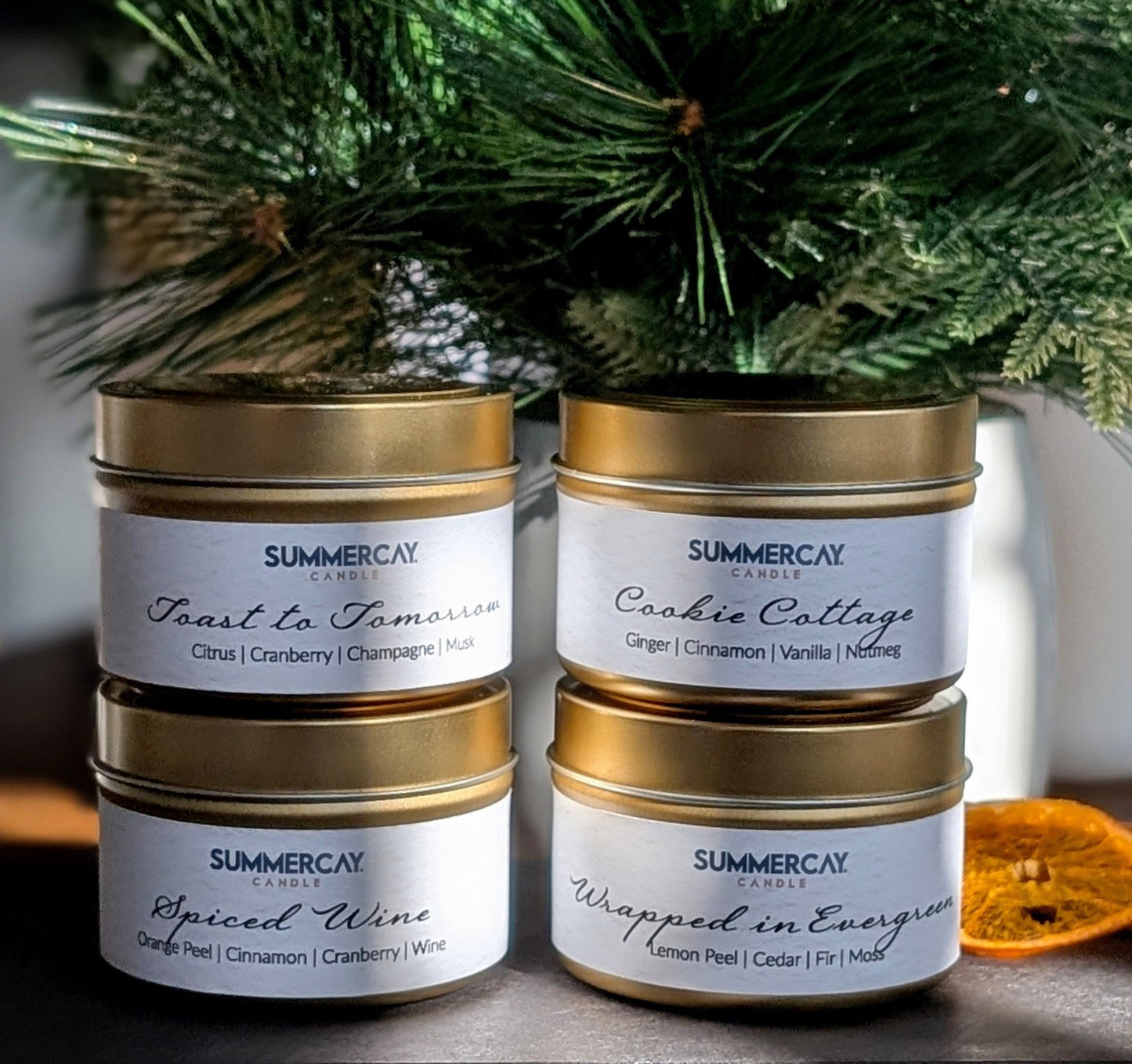 Mini Gold Tin Candle