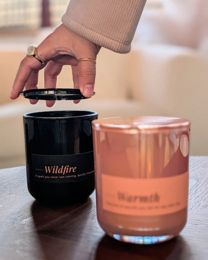 Warmth + Wildfire | Valentines 14oz Soy Candle Duo