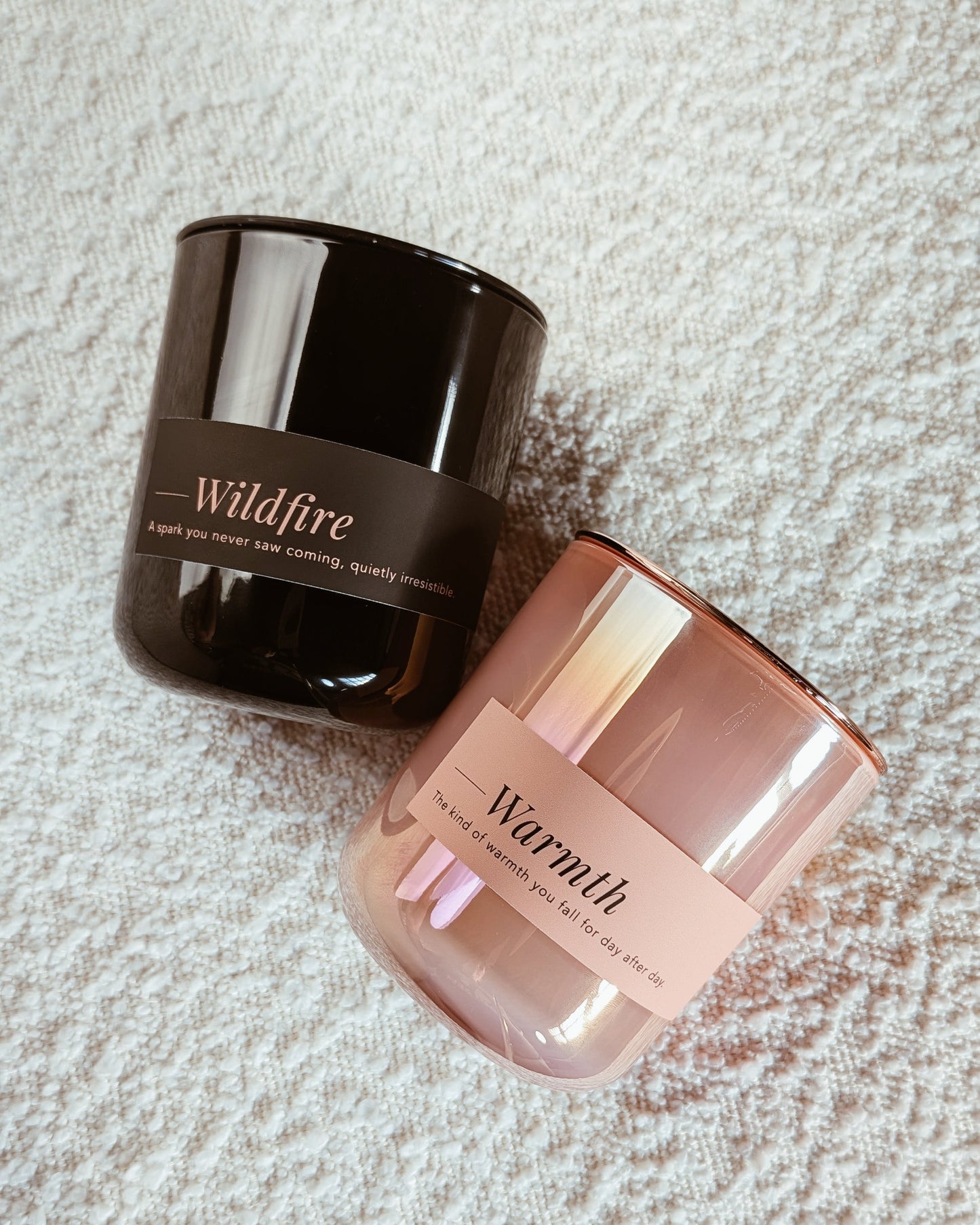 Warmth + Wildfire | Valentines 14oz Soy Candle Duo