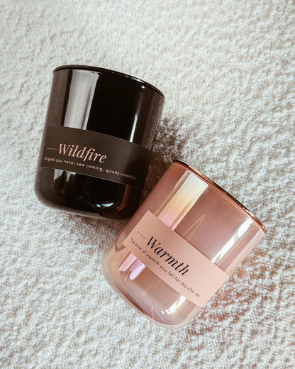 Warmth + Wildfire | Valentines 14oz Soy Candle Duo