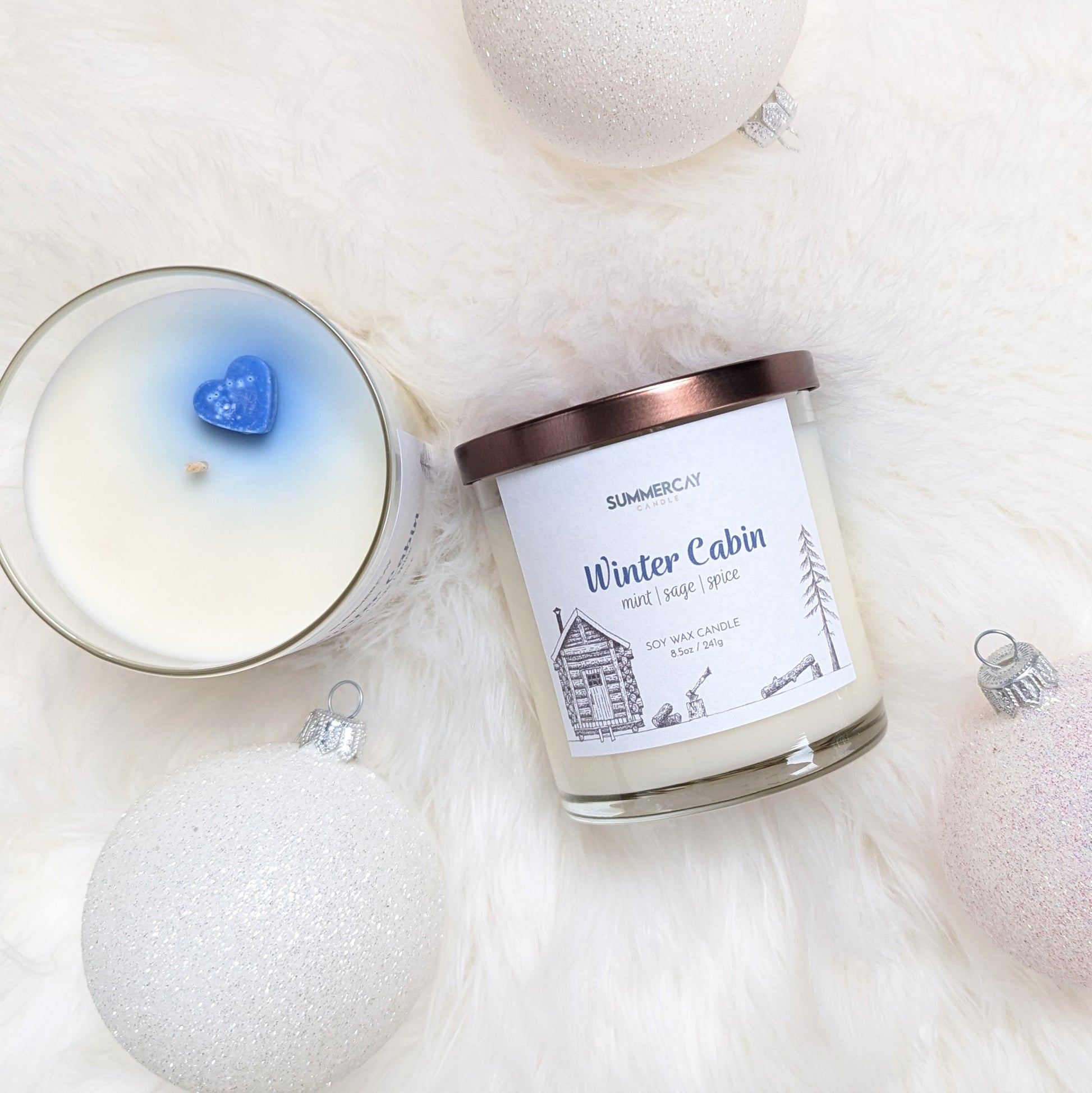 Winter Cabin Candle, Mint And Patchouli Scent, SummerCay