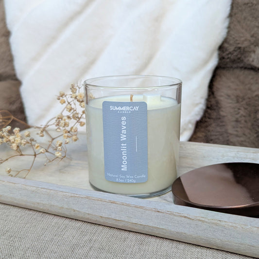 Moonlit Waves Candle