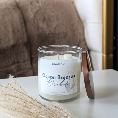 Ocean Breeze + Orchids Candle - SummerCay Candle