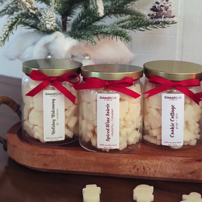 Holiday Shaped Wax Melts in a Jar, Perfect Gift, SummerCay