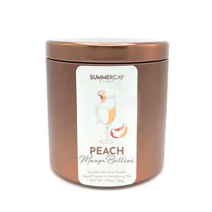 Wooden Wick Peach Mango Bellini Candle - SummerCay Candle