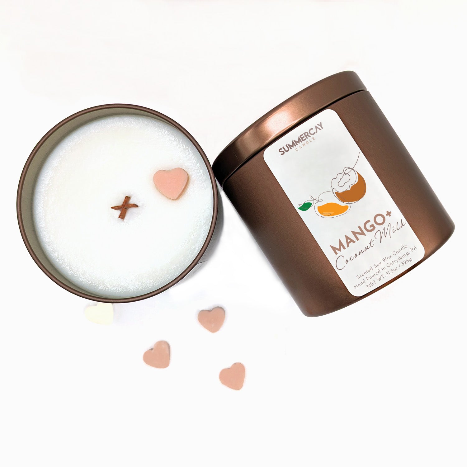 Wooden Wick Mango + Coconut Milk Candle - SummerCay Candle